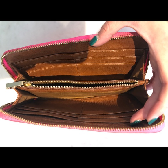 Tory Burch Neon snake pink wallet - Picture 3 of 6